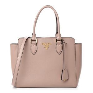 Prada Saffiano Soft Calfskin Tote Cipria Taupe Beige